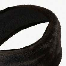Nike Faux Mink Fleece Sports Casual Headband Sweatband, Elastic, Black, Unisex. - Black - View 6