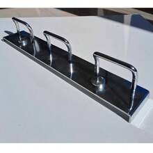 Porta Bolsas Aço Carbono Cromado Piva Suporte Multiuso Cintos Gravatas - Cinza - Visão 2