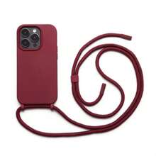 IP15 Pro Max Phone Case With Adjustable Cord | Minimalist Case With Crossbody Strap - borgoña - Ver 6