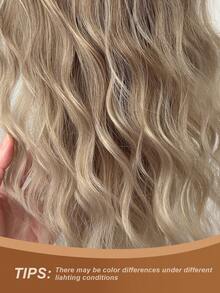 爪形马尾假发，渐变棕色，16英寸、18英寸、24英寸、26英寸、28英寸、32英寸可选，水波纹耐热纤维合成马尾假发，适合女性圣诞节、万圣节、音乐节聚会及日常佩戴。 - 漸層棕色 - 查看 7