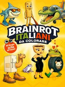 40 Pages - 270g, Italian Style Funny Shark Themed Coloring Book, Soft Skin Paper Coloring Book, Funny Style, Shark Wearing Fashion Glasses Pattern, Blue & White Color Scheme, Includes Shoe Details, Suitable For Stationery, School Supplies, Great Gift For Girls, Valentine's Day, New Year - Brainrot Italiani Da Colorare - View 10