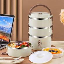 2/3/4 Layer Stainless Steel Lunch Box – Square Shape, Large Capacity, Perfect For On-The-Go Meals,Square Multi-Layer Lunch Box – Stainless Steel, 2/3/4 Tiers, Large Capacity For Home & Office,Stainless Steel Lunch Box, 2/3/4 Layer Lunch Box, Multi-Layer Lunch Box, Large Capacity Lunch Box, Portable Lunch Box, Square Lunch Box, Stainless Steel Bento Box, Multi-Tier Lunch Box, School Lunch Box, Office Lunch Box, Home Lunch Box, Adult Lunch Box, Kid Lunch Box, Portable Bento Box, Durable Lunch Box, Daily Use Lunch Box, On-The-Go Lunch Box, Stainless Steel Food Container, Multi-Layer Bento Box, Large Capacity Bento Box - 杏色2層 - 查看 4