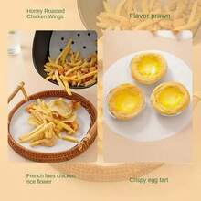 50/100片装 6英寸/8英寸圆形烘焙纸垫，不粘烘焙垫，适用于芝士蛋糕、戚风蛋糕、饼干、面包、空气炸锅、荷兰锅、蛋糕分割器和冷冻派，可用于烘焙、烧烤、蒸煮、空气炸和微波炉加热 - 必备烘焙工具和配件 - 彩色 - 查看 10