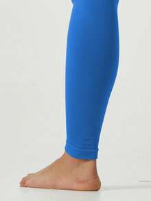 1pc The Gym People High Waist Thick Yoga Pants, With Pockets, Women, Tummy Control, 4-Way Stretch, Suitable For Workout And Running - Blue - View 4