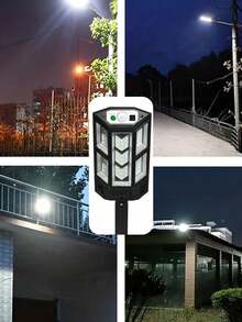 43 LED Holofote Solar de Ângulo Amplo, Luz de Rua Solar Externa, Lâmpada de Estrada Externa 43 LED Crepúsculo à Alvorada, Luz de Rua Solar À Prova d'Água com Sensor de Movimento, Luz de Jardim com Controle Remoto - Luz solar com 43 lâmpadas - Visão 8