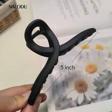 4.3 Inch Hair Claw Clips Large No Slip Big Matte Jaw Clip Fine Thick Hair Women, 4 Pack - 5 inch 4 màu đen - Xem 4