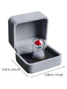 永生玫瑰玻璃罩礼盒 - 手工制作，逼真仿真玫瑰，完美的情人节礼物。采用玻璃罩设计和柔软的天鹅绒底座，适合情人节、婚礼、周年纪念日和生日等场合。包含礼盒。 - 彩色 - 查看 4