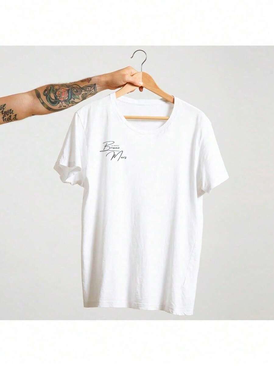 Camiseta Camisa Bruno Mars in Brazil Unissex 100% Algodão Malha Premium - Branco - Visão 1