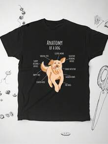 Dog Shirt Tshirt T Shirt Tee Graphic Design Shirt Aesthetic Funny Anatomy Of A Dog Animal Uni Shirt Gift Idea For Dog Mom Dog Dad - 款式10 - 查看 1