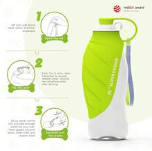 Pet Supplies : SUPERDESIGN Dog Water Bottle, Portable Dog Water Bottle For All To Large Dogs, Leak Proof Dog Travel Water Bottle, All Leaf Travel Water Bowl For Dogs And Dog Walking Accessories (19.6OZ, Black) : .Com - Color 3 - 查看 2