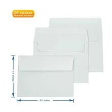 A6 Invitation Envelopes(120 PCS 4.7x6.5 In) - Windowless Design 120GSM White Paper Envelopes With Printabl Quick Se--Seal For Invitations, Greeting Cards, Photos Invoices - 120pcs4.7*6.5in - View 3
