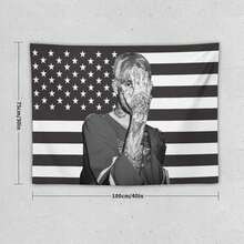 1PC Singer Lil Music Peep Decorates Tapestries, Perfect Gifts For Fans, Album Posters, Suitable For Indoor And Outdoor Use, Suitable For Dormitory, Bedroom, Living Room, Party Decoration - Multicolor - View 3