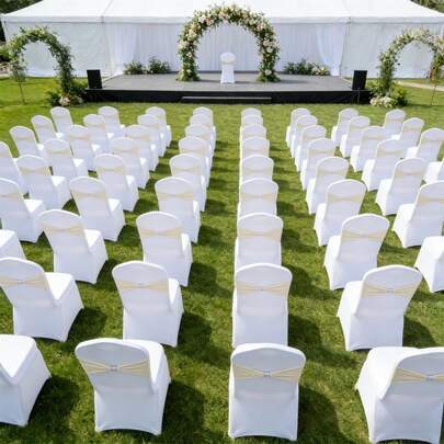 Wedding Chair Rhinestone Bow Sashes Creative Elegant Dining Chair Cover Ribbon For Party Ceremony Reception