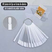 Tendencia200 Piezas Muestrario Abanico Con Aro Uñas AlmendraCalidad premium - Rosa - Ver 4