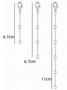 5pcs/Set Adjustable Chain, 5 Lengths, DIY Jewelry Making Accessories For Bracelet, Necklace, Unisex