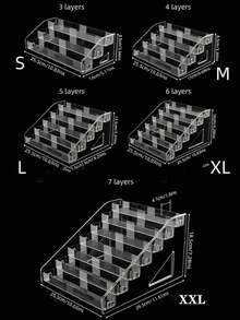 1pc Multi-Layer Makeup Organizer Rack, Suitable For Nail Polish, Eyeshadow, Powder Compact And Other Cosmetics, Can Be Used For Vanity Storage , Makeup Room Decor,Makeup Bag,Travel Essential - Clear - View 8