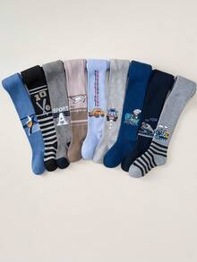 2/4pcs Baby Thick Leggings/Rompers For Autumn/Winter, Soft & Comfortable, Unisex Design Suitable For Boys To Wear Outerwear - Multicolor - View 11