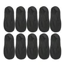 女士冰丝袜 透气高品质超薄硅胶防滑船袜 柔软轻盈隐形袜 休闲薄款低帮短袜 - 彩色 - 查看 9