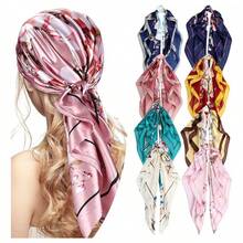 TendenciaBufanda Cuadrada Mujer Mascada Seda Pañuelo En La Cabeza,8pzCalidad premium - Multicolor - Ver 1