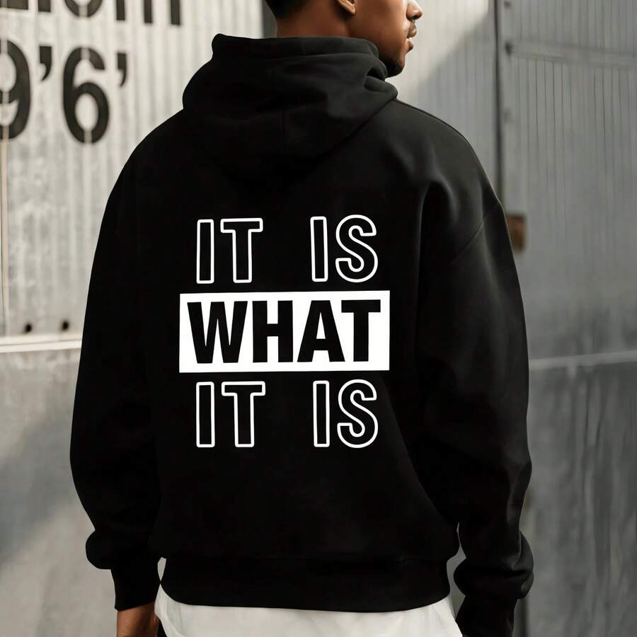 Una sudadera con capucha cálida con diseños creativos y personalizados. Perfecto para usar en otoño e invierno. - Negro - Ver 1