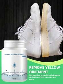 JAYSUING 免洗鞋履清洁套装 - 温和清洁剂，适用于白色鞋子和运动鞋，无需冲洗即可去除污渍和泛黄。大容量，不伤鞋面，多效合一的增白溶液。（随机发货，新旧版本不等） - 彩色 - 查看 3