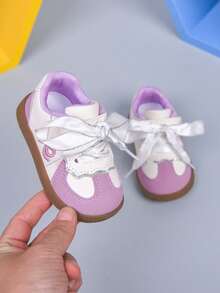 Zapatillas deportivas de estilo ballet para niñas pequeñas, Colección Primavera/Otoño 2026 - Morado - Ver 7