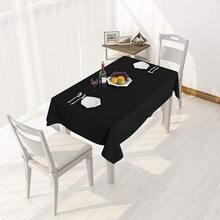 Sancua 1OO% Waterproof Rectangle PVC Tablecloth - 54 X 108 Inch - Oil Proof Spill Proof Vinyl Table Cloth, Wipe Clean Table Cover For Dining Tables, Buffet Parties And Camping, Black - Black54inchx108inchRectangular - View 3