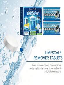 JUE-FISH 除垢泡腾片，不锈钢锅具除垢清洁剂，柠檬香味，轻松去除电器上的水垢，适用于锅具、水壶和家用电器 - 多款 - 查看 4