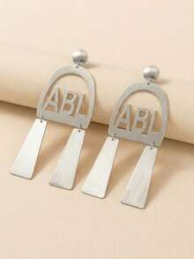 Custom Name Earring,Gold Plated Stainless Steel Dangle Earrings: Lightweight Statement Jewelry,Elegant Statement Jewelry ,Name Hoops Earring,Best Friend Gift,Mother's Day Gift, Anniversary Gift - Multicolor - View 5