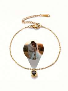 New Photo Projection Bracelet, Customized Color Photo Projection Bracelet, Personalized Openwork Circular Photo Projection Bracelet For Women, Memorial Group Photo Jewelry, Customized Girlfriend/Mother Photo Bracelet, Custom Birthday Commemorative Gift