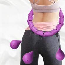 1pc Intelligent Detachable Abdominal Hoop, 24 Segments With Detachable Weighted Ball , Fitness Equipment Suitable For Women And Beginners, Waist Trainer With Massage Function - Multicolor - View 9