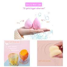 24pcs Sponge Blender Set - 21 Pcs Latex - Vegan Sponges With 3 Pcs Blender Holder, Cosmetic Foundation Blending Powder Puff Powers BB Style 1 - Style 1 - View 1