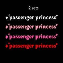 1 Set/2 Sets - 4pcs/Set "Passenger Princess" Funny Vinyl Car Stickers, Durable And Easy To Apply, Rearview Mirror Decals, Fashionable Car Accessories - Multicolor - View 12