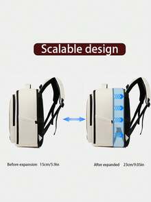 Mochila de gran capacidad para exteriores, mochila ligera para viajes/negocios, de tela de nailon expandible para estudiantes universitarios - A - Ver 5