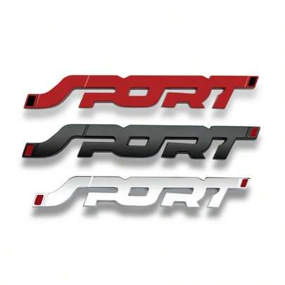 Metal 3D Sports-Style Logo Sticker, For Use On The Trunk And Fenders.
