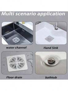 10/50pcs Disposable Drain Sticker, Self-Adhesive Anti-Insect Hair Filter Net For Bathroom, Sewer Filter For Kitchen, Household Helper