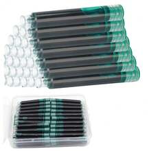 35 Pieces Ink Cartridges For Fountain Pen With Storage Box, 3.4 Mm Bore Diameter, Dark Green - DeepGreen - View 3