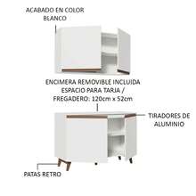 Cocina Integral Completa Modular Madesa Reims 120cm BB - Blanco - Ver 4