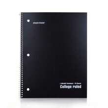 Spiral Notebooks - 1 Subject, Poly Cover, 70 Sheets, College Ruled, 8in X 10in, Bulk Pack, Primary Color Waterproof Covers, Set Of 6 - For Schoolsss, Office, Business, Professional (04659) - PolyCover-CollegeRuled - Xem 6