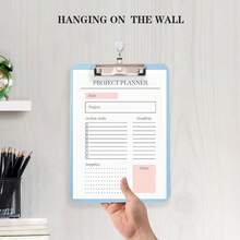 2 PCS Clipboards With Pen Holder,Standard Letter Size A4,Heavy Duty Clip Boards 8.5x11,Cute Clipboards For Women  Students,Nurses,Schoolsss Office Home Supplies,Light Blue - Lightblue - 查看 7