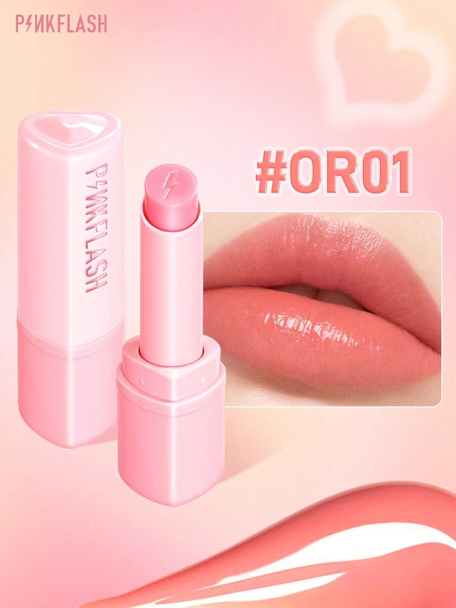 PINKFLASH唇膏，轻盈滋润，适合所有肤色 - #OR01 - 查看 1