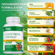PSLALAE Sciatic Nerve Capsules - Elieves Sciatica Discomfort, Relieve Joint Pain, Maintains Sciatic Nerve Health - 120pcs - 120 Capsules(120粒) - 查看 3