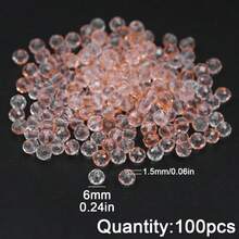 100颗彩色扁平圆形带孔玻璃珠,用于珠宝制作DIY串珠,例如手链、耳环、配饰,水晶DIY散珠 - 6mm扁球玻璃珠100pcs - 查看 17