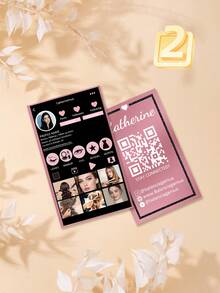 200/500/1000 Customized Business Cards (2026 Edition), DIY Business Card Template Design, QR Code Business Cards, Influencer Business Cards, Beauty Salon Business Cards, Cosmetics-Themed QR Code Business Cards With Promotional Information, Professional Flyers