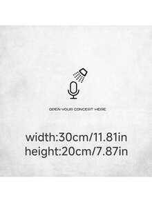 演唱会主题趣味静电贴纸，简约北欧ins风，无需胶水，可移除，适用于浴室、卧室、KTV、墙面和玻璃装饰 - 彩色 - 查看 14