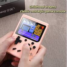 Handheld With Classical Retro Single And Multiplayer, 3.0 Inch Game-Boy Kids Screen Portable Retro Video Support TV Connection (400 Nostalgic Video ) - Pink - View 3