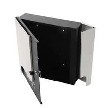 Wall Mounted Mailbox With Keys, Black & White Modern Outdoor Mail Box, Large Capacity 14x14x4 In, Modern Outdoor Mailbox, Wall Mounted Mail Box With Lock And 2 Keys, Black Or White Large Capacity Mailbox, Galvanized Steel For Porch,  Anti-Theft Lock, Rust Resistant Steel, Easy To Install, Weather Resistant - Black and White - View 10