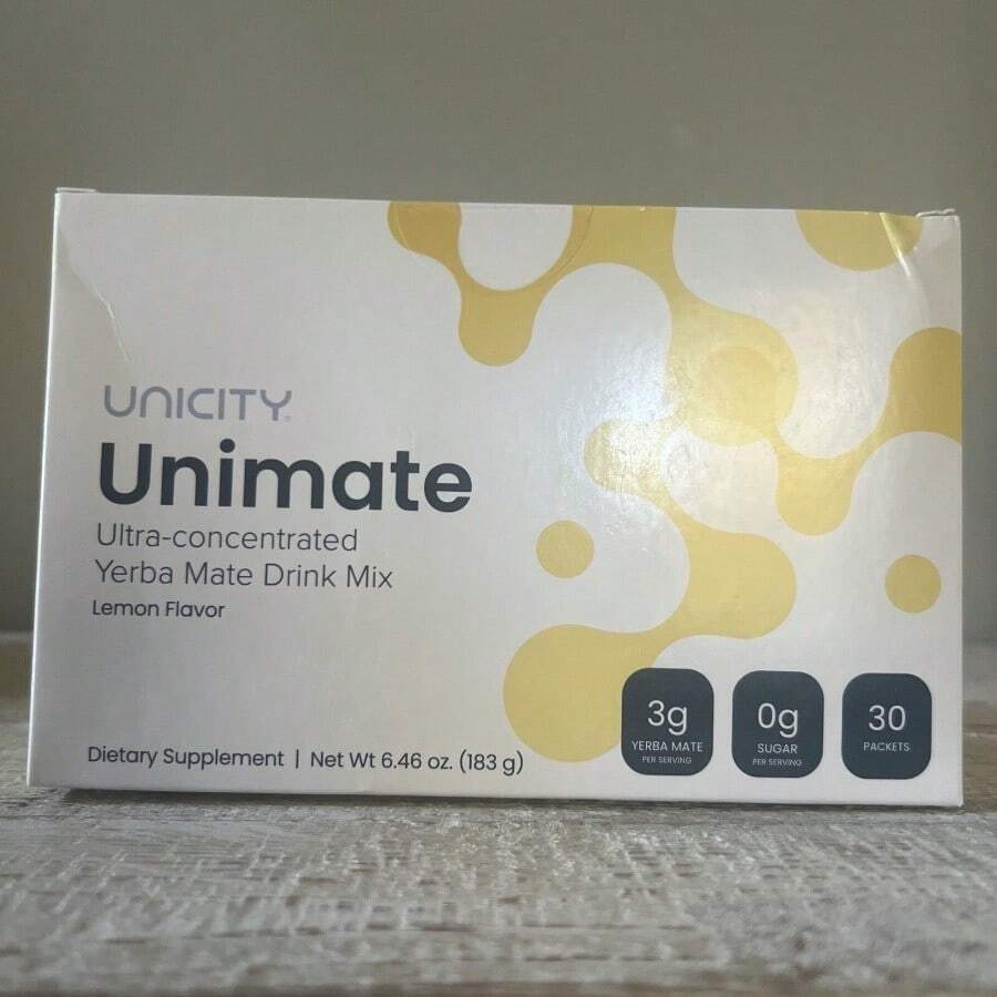 Unicity Unimate LEMON YERBA MATE 30 Stick Packs/Sachets Exp 6/2026 NEW/SEALED! - 如圖所示 - 查看 1