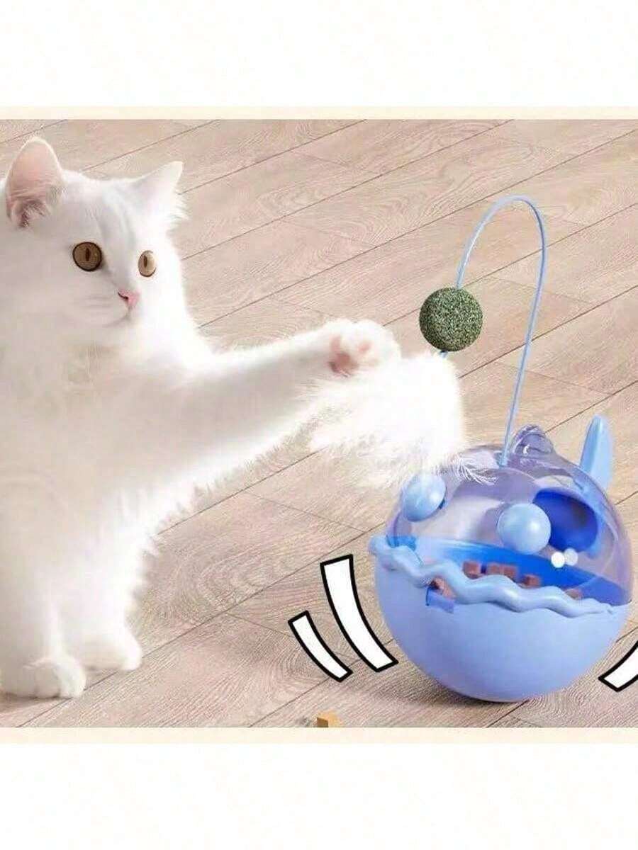 1pc Self-Righting Cat Toy, Interactive Wand Toy For Kittens & Cats, Cat Treats Puzzle Feeder