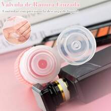 4 Pcs Botellas de Viaje90 ml Botellas de Portatiles de Aprobadas por la TSA Prueba de Fugas Exprimibles Sin BPA Vontenedores de Viaje de Silicona con Bolsa de Aseo Transparente Multicolor - Multicolor - Ver 5